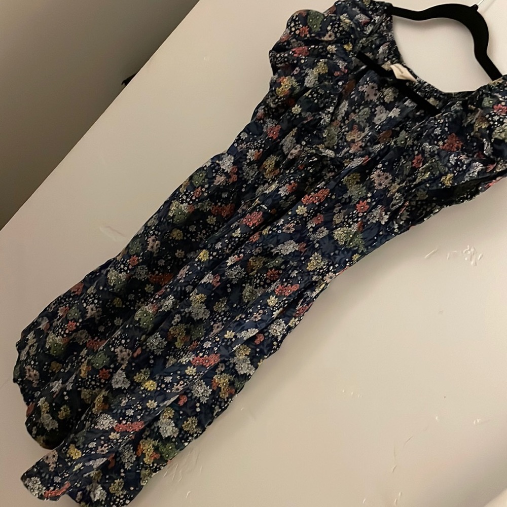 Tie front floral sun dress with pockets